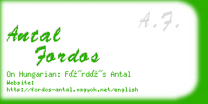 antal fordos business card